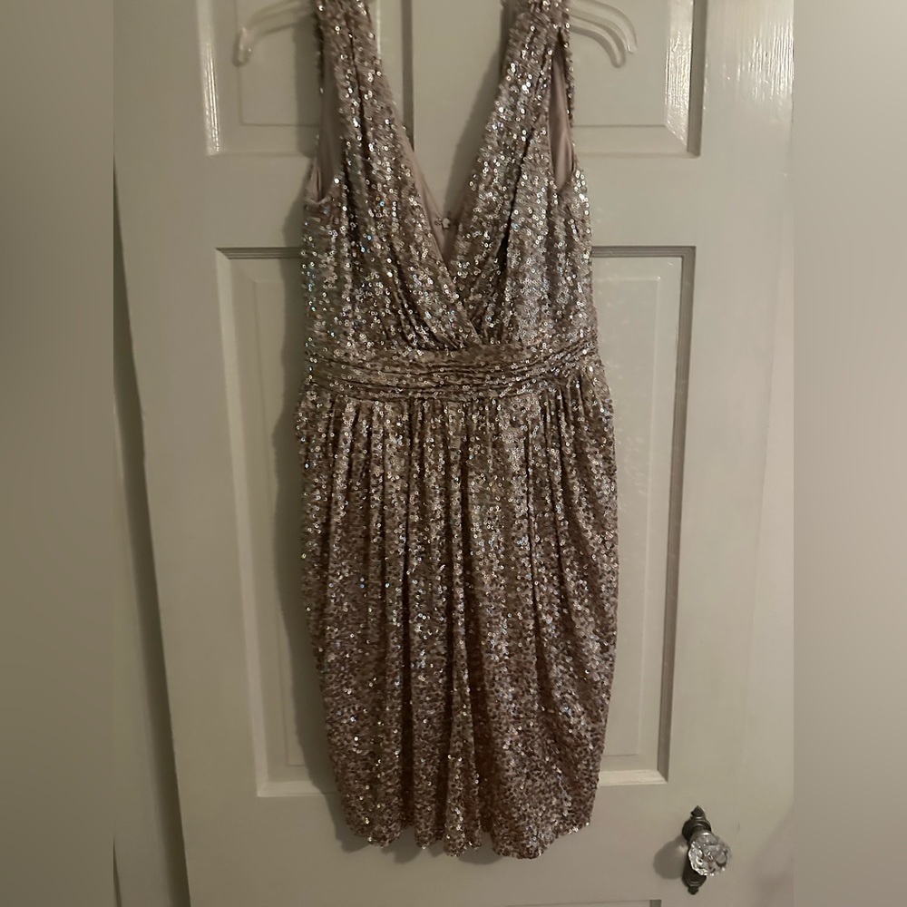 Badgley Mischka Gold Dress